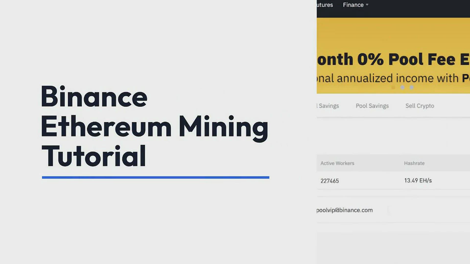 'Video thumbnail for Binance Ethereum Mining Tutorial '