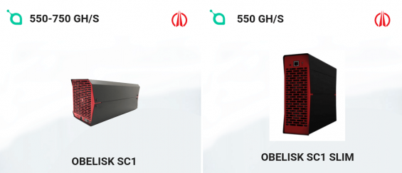 Asiki for mining Sia - Obelisk SC1 Slim and SC1