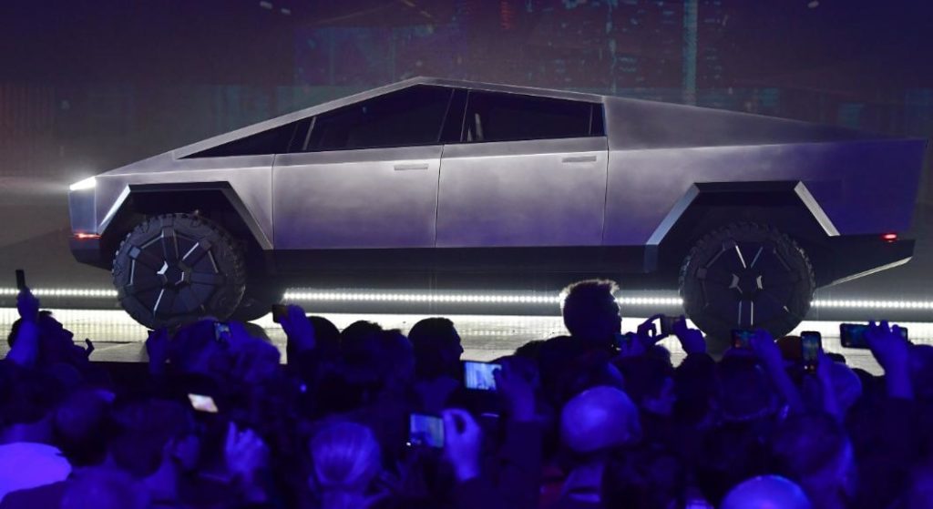 Tesla Cybertruck - futuristic electric car launched by Elon Musk