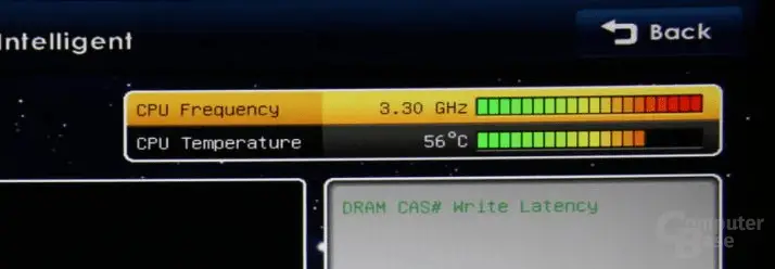 CPU temperature in the BIOS