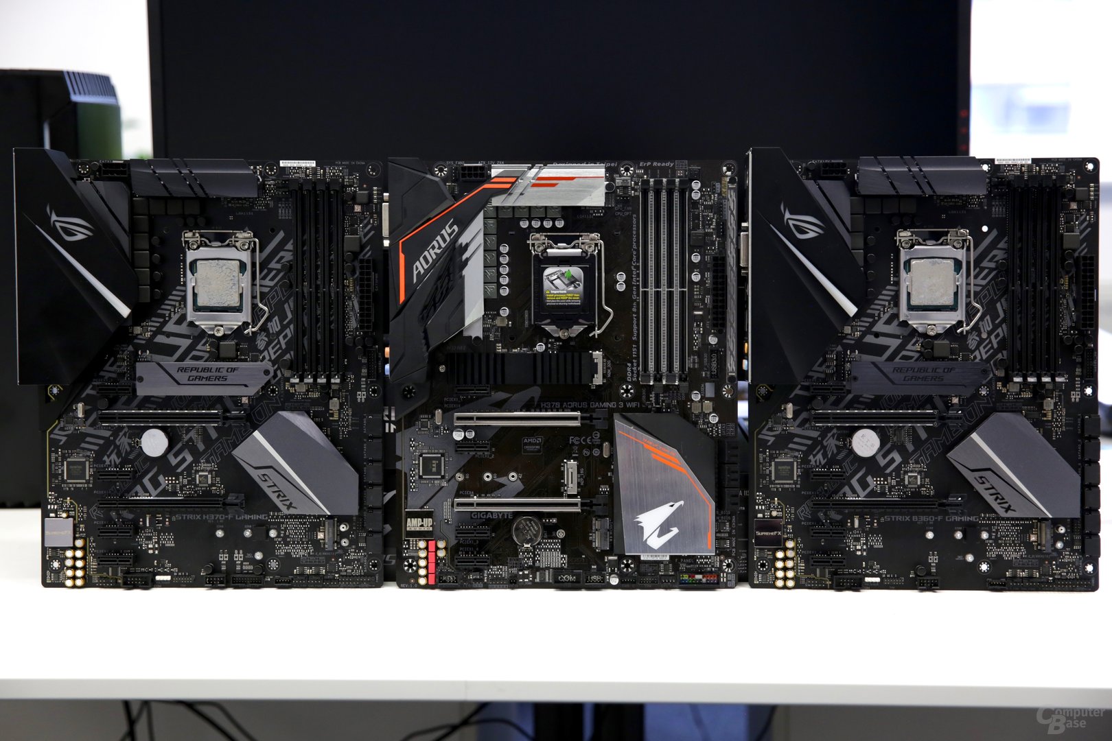 Intel H370 and B360 from Asus and Gigabyte in the test