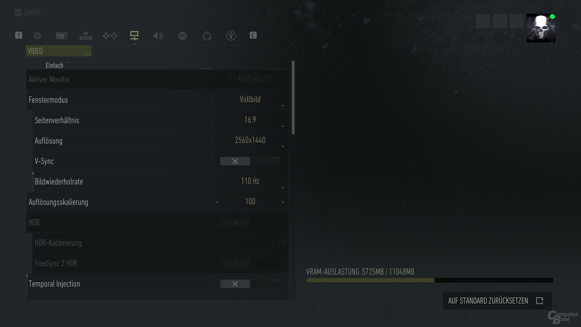 The Ghost Recon Breakpoint graphics menu
