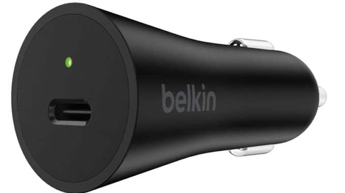 Belkin highlights the speed of its USB-C AUTO CHARGER |