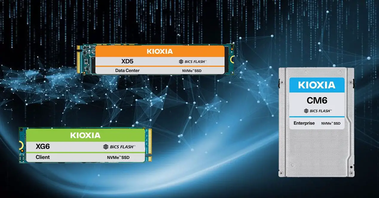 Kioxia CD6, CM6, XD5, and XG6, NVMe PCIe 4.0 SSDs up to 30 TB