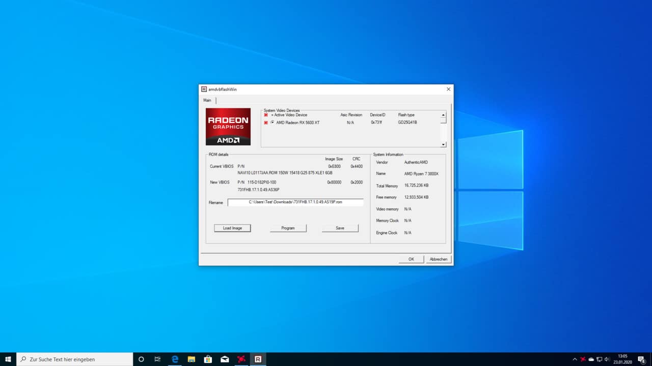 Anleitung: So lässt sich das BIOS der AMD Radeon RX 5600 XT updaten