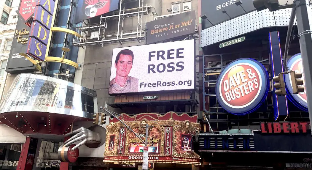 The "Free Ross" movement posted a billboard in Times Square