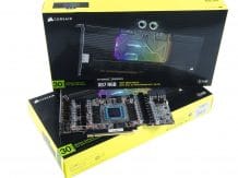 Corsair Hydro Series XG7 RGB water block for the reference design of the NVIDIA GeForce RTX 3080 and RTX 3090 in the test