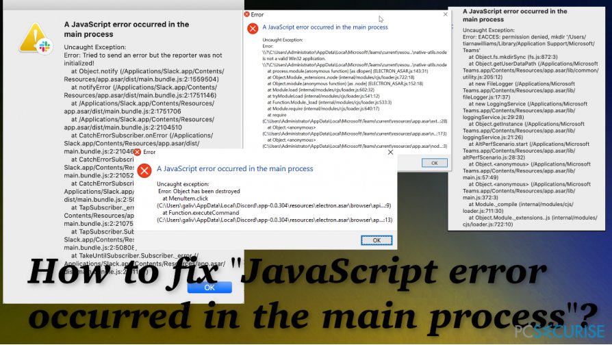 Fix for "JavaScript error occurred in the main process"