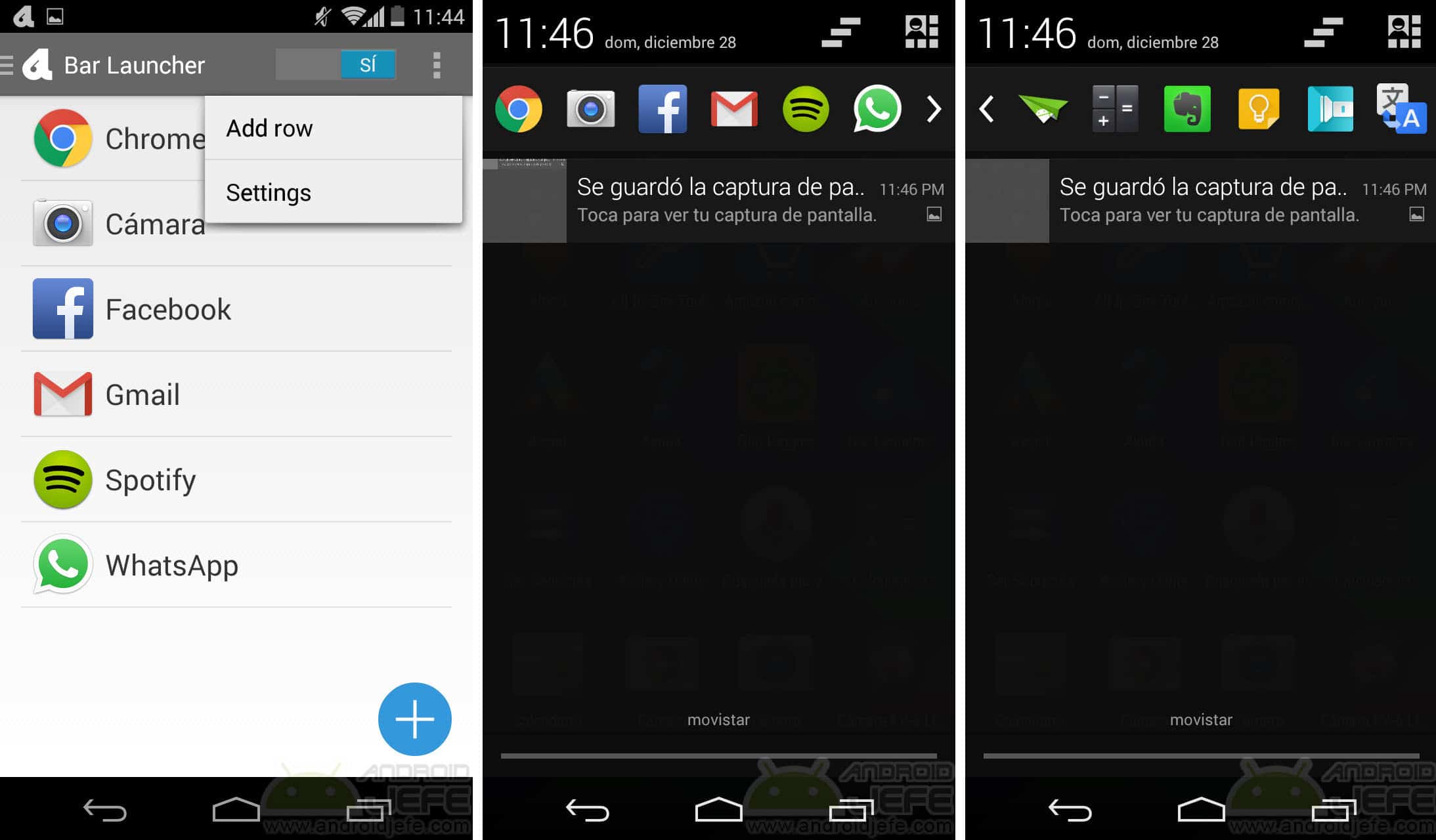 Cómo poner iconos de aplicaciones en la barra de estado de Android