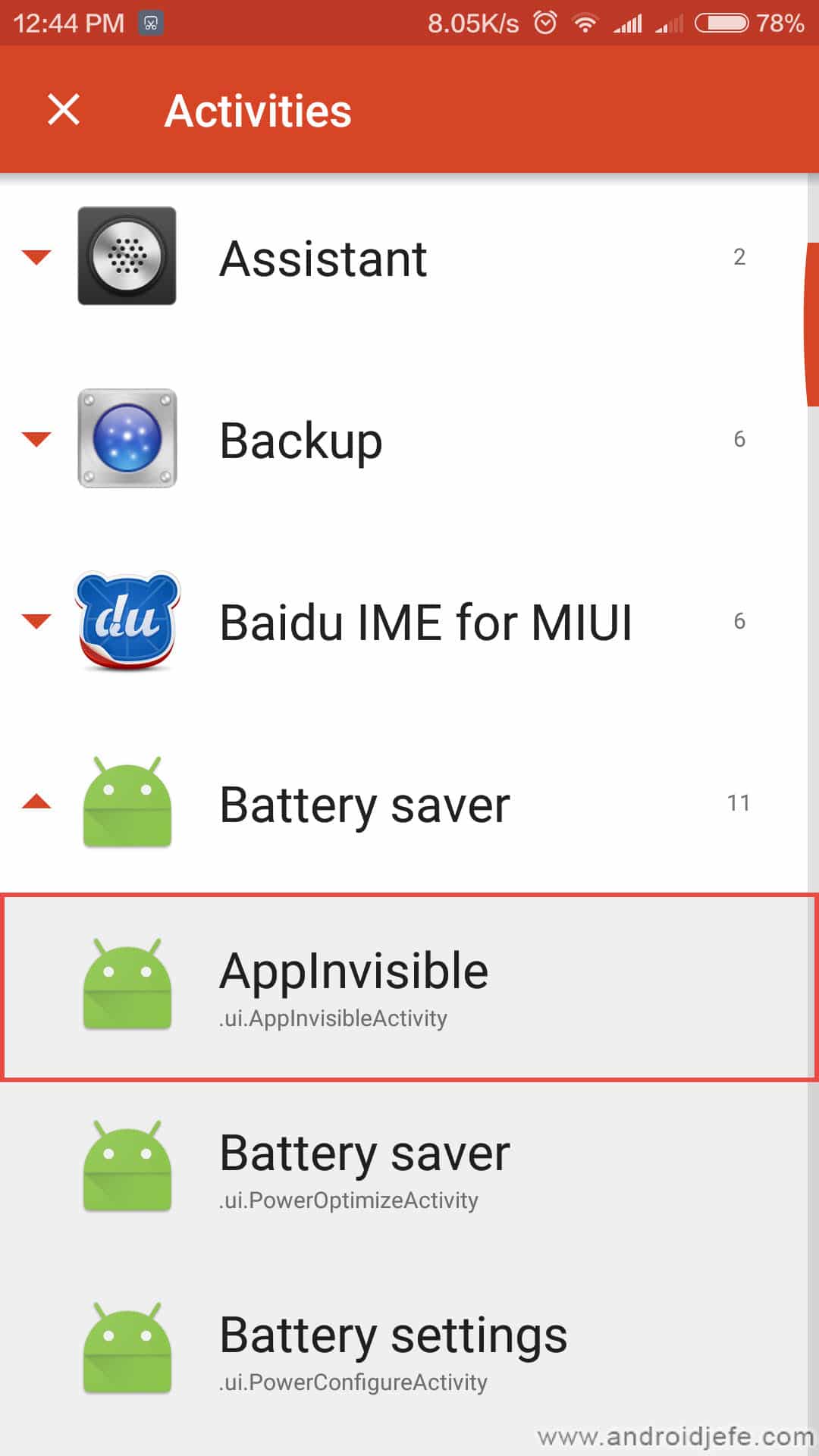 xiaomi desactivar aplicacion app invisible