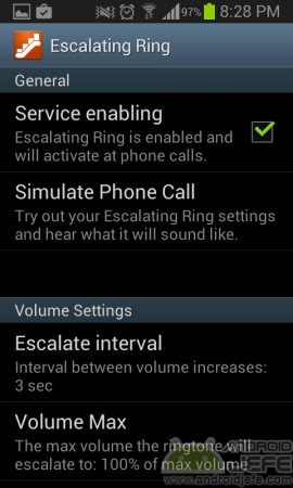 activate progressive volume android scaling ring