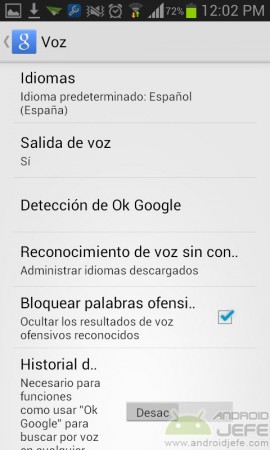 voice settings google search voice dialing