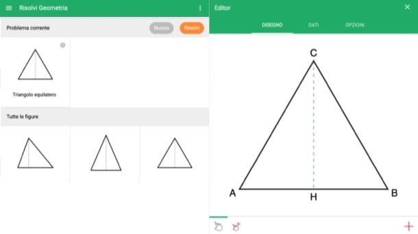 App for solving geometry problems