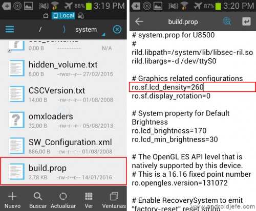 change dpi in android build.prop