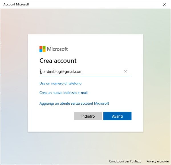 user without microsoft account