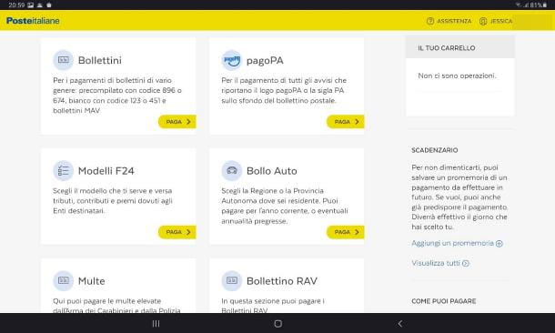 How to pay F24 with the BancoPosta app