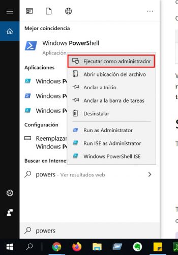 run powershell as windows administrator
