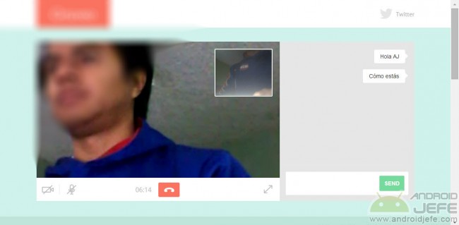 I register video call from PC (Chrome)