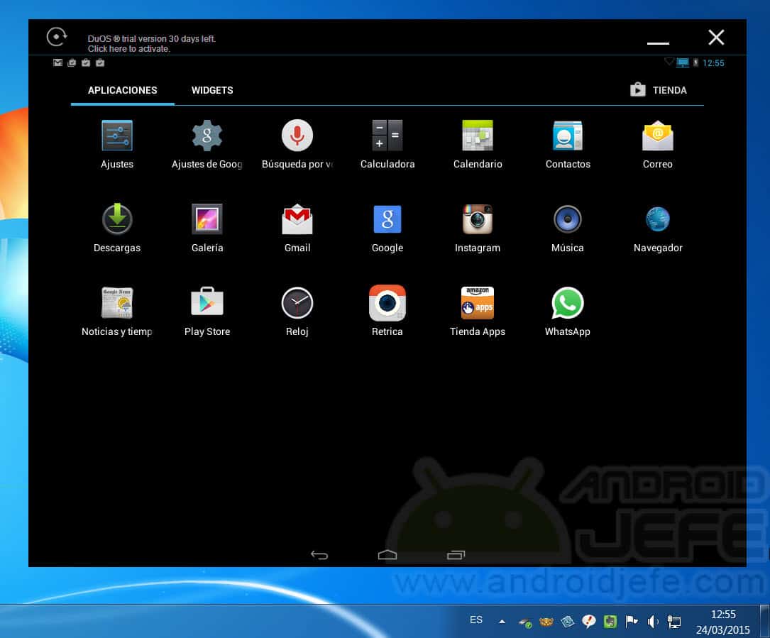 duos instalar android windows drawer