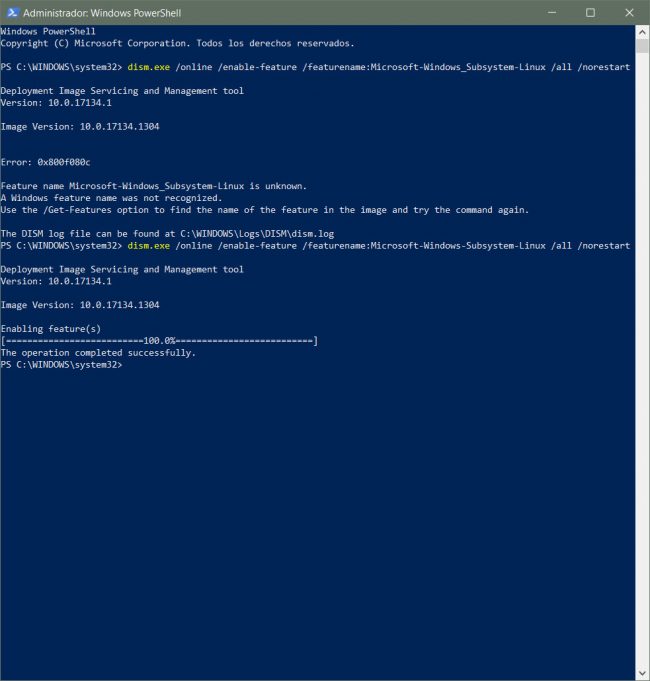 install linux base subsystem on windows