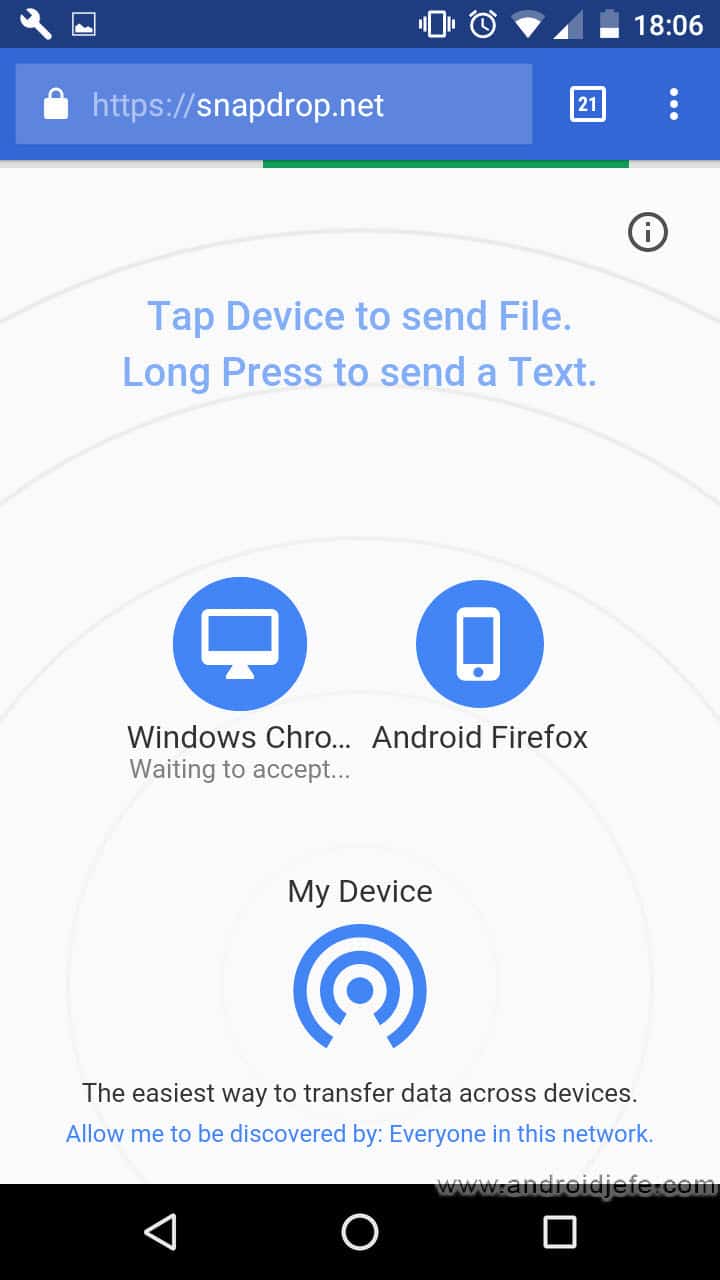 webapps-enviar-texto-archivos-snapdrop