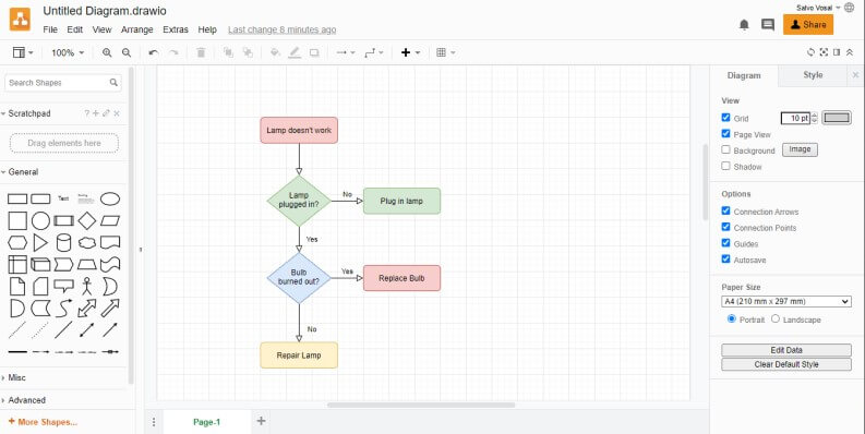 create graphs with Diagrams.net
