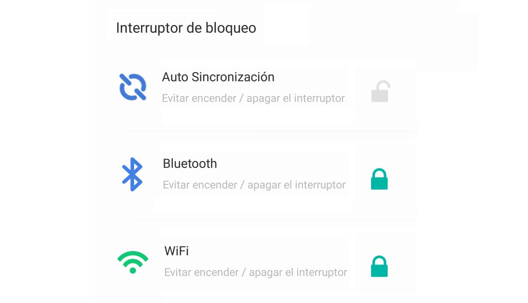 Cómo bloquear el WiFi, Bluetooth y otros ajustes en el celular