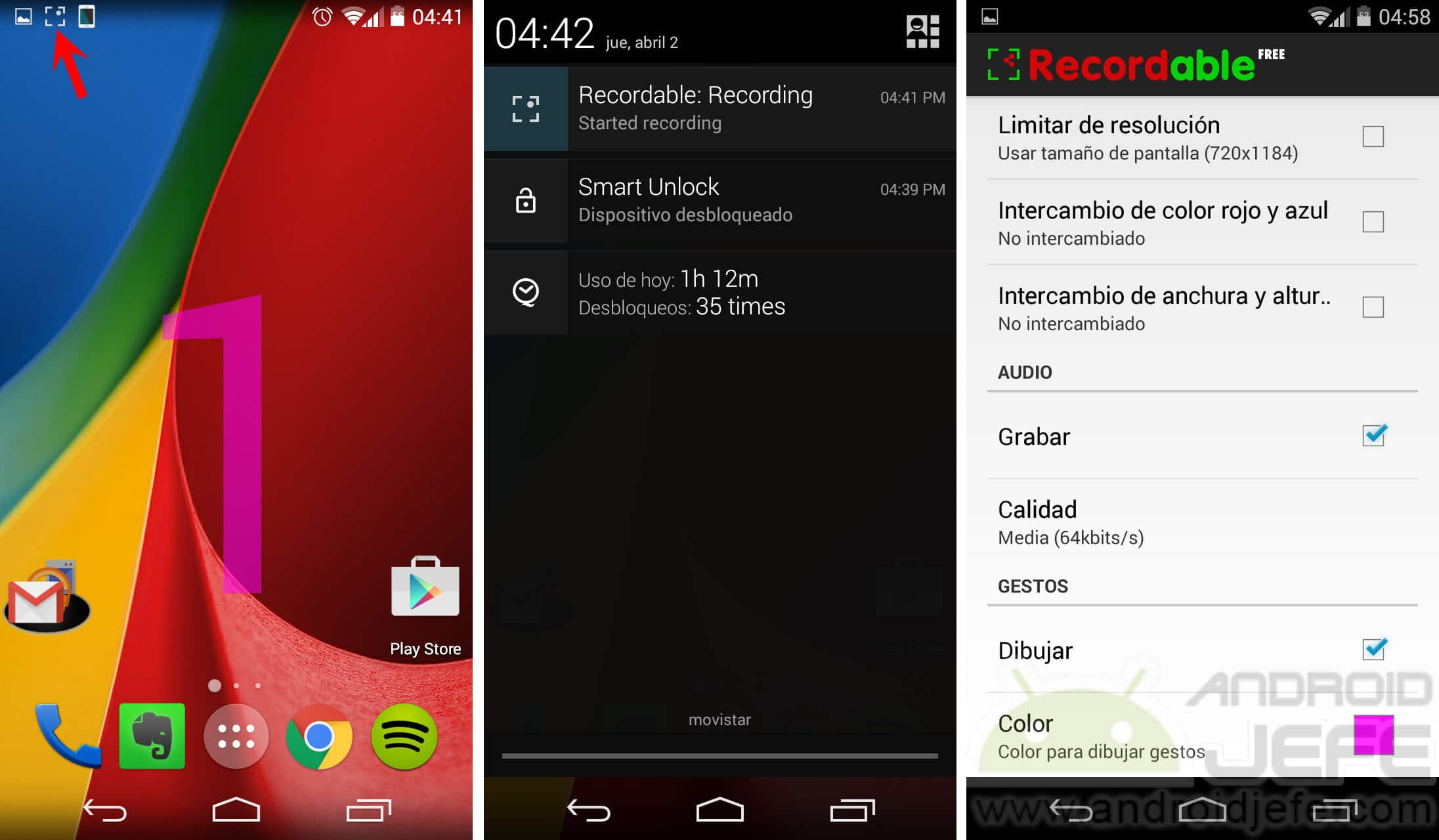 Recordable permite grabar la pantalla en celulares antiguos (Android 2.3+) con audio y SIN root