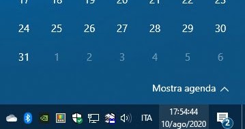 See the seconds in the Windows 10 clock