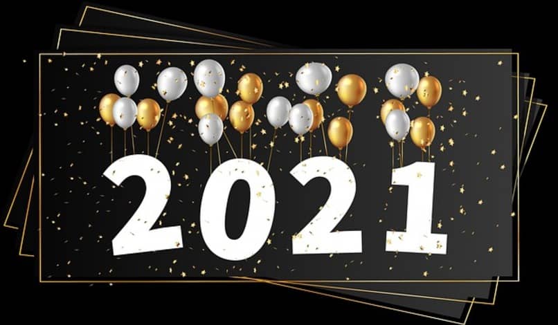 globos en el año nuevo 2021