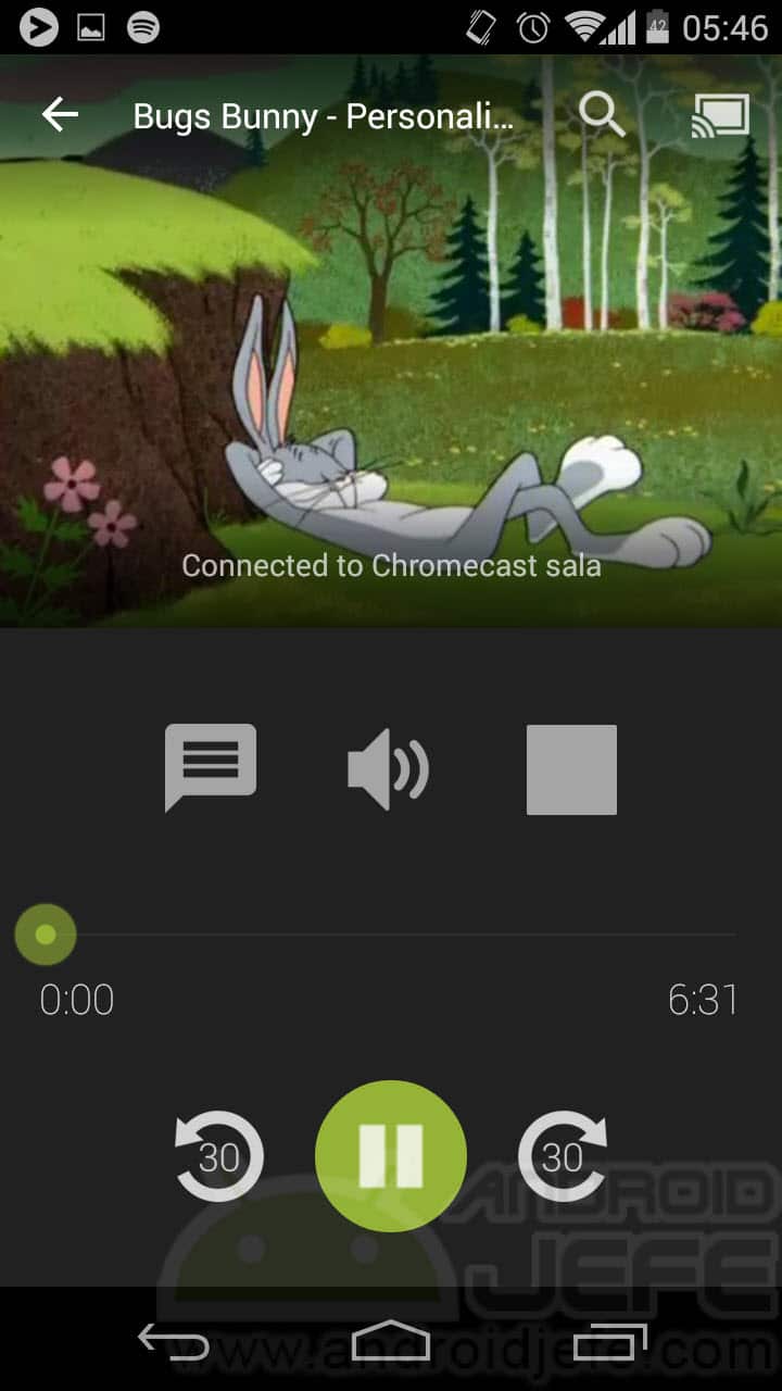 video del pc en Chromecast reproduciendo