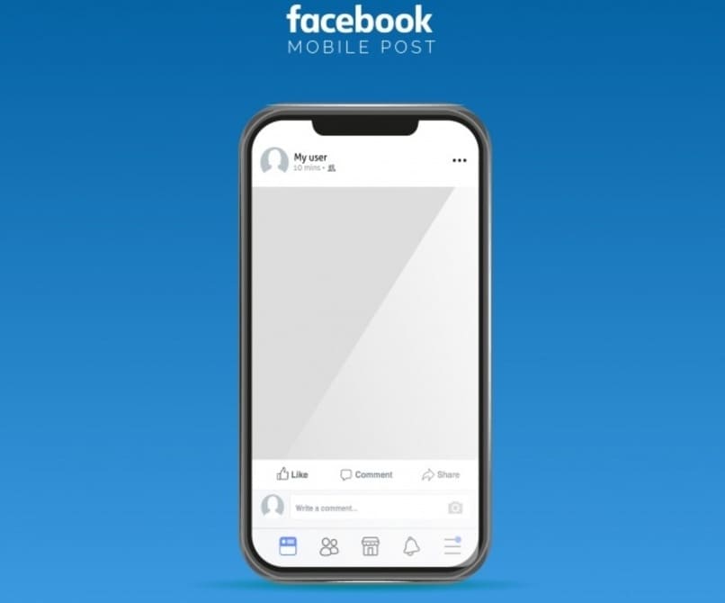 facebook on mobile loading a post