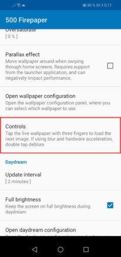 change wallpaper automatically by touching the screen