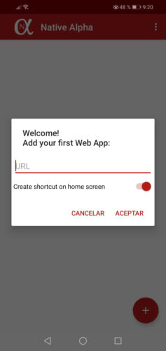 create webapp on android