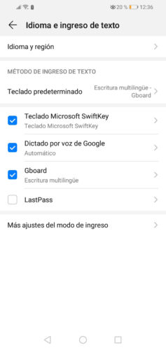 activate and change keyboards on huawei