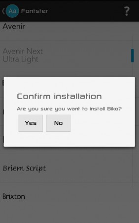 install android font