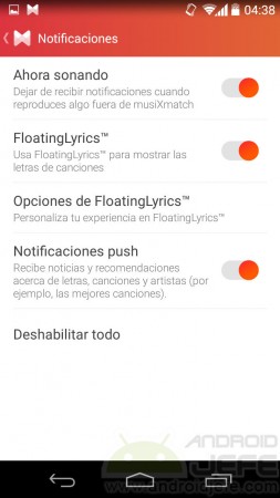 lyrics spotify android configuration musixmatch