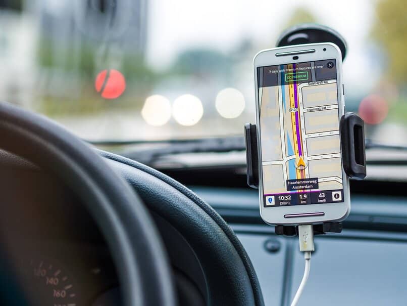 gps from the car or programs similar to google maps