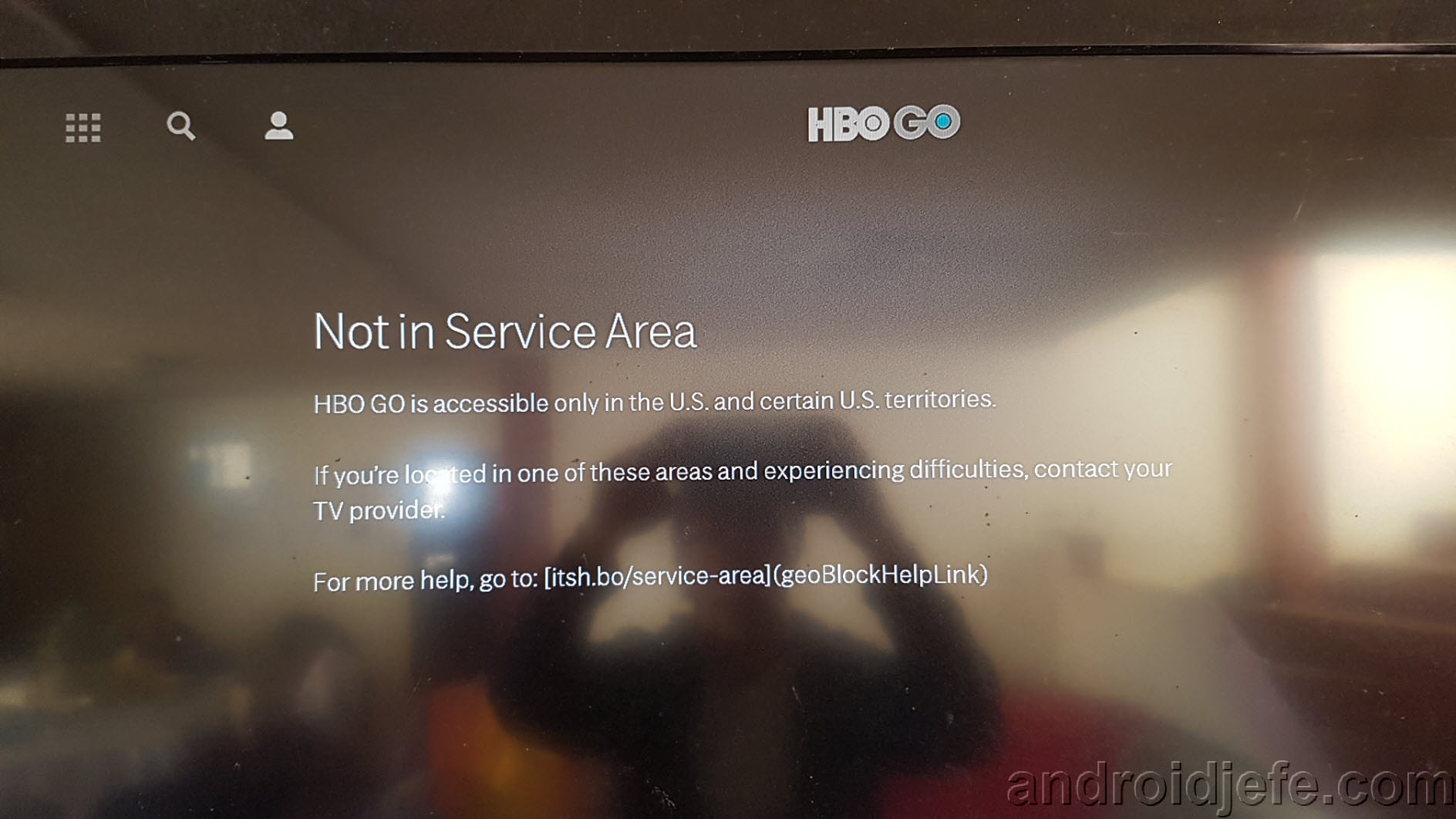 Error "Not in service area" de HBO Go en Amazon Fire TV Stick