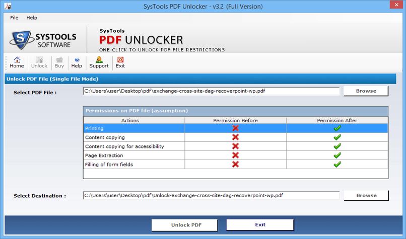 be able to easily remove pdf locks