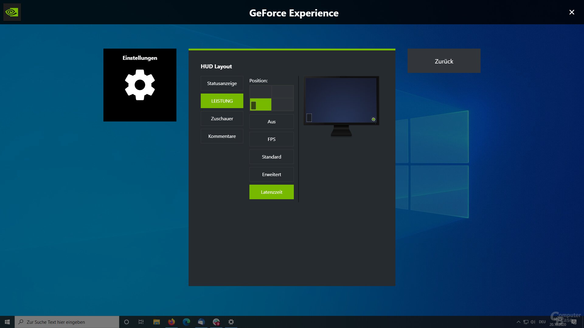 The new latency overlay for GeForce Experience