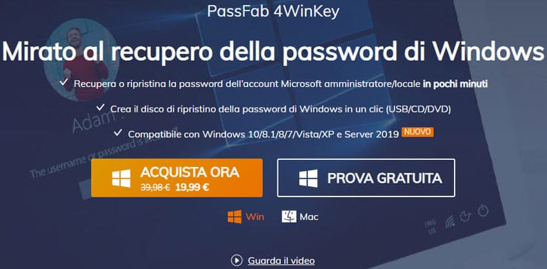 PassFab 4Winkey free trial or purchase