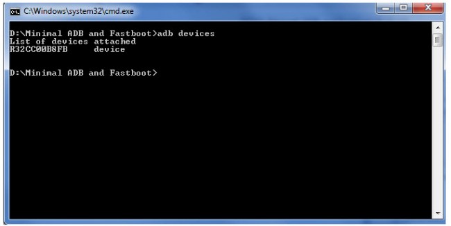 ADB and FastBoot command window