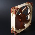 Noctua NF-A14 FLX in the test in the measuring chamber reference for our reviews and the database of 140 mm fans
