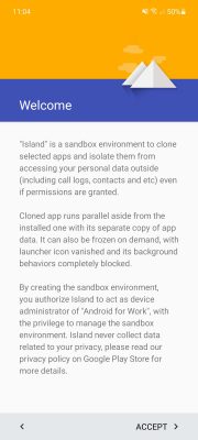 application island on android