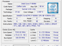The Intel Core i7 8086K was overclocked to 7.24GHz