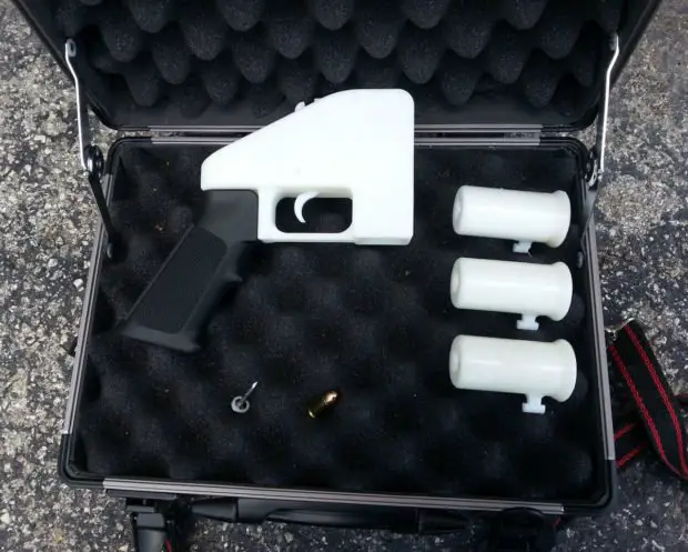 You can print the firearms in a 3D printer