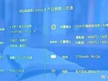 Huawei Nova 4, specyfikacja Huawei Nova 4, parametry Huawei Nova 4, procesor Huawei Nova 4