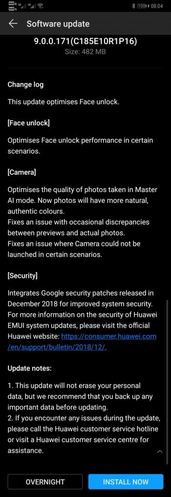 Huawei Mate 20 Pro, oprogramowanie Huawei Mate 20 Pro, aktualizacja Huawei Mate 20 Pro, aparat Huawei Mate 20 Pro, face unlock Huawei Mate 20 Pro