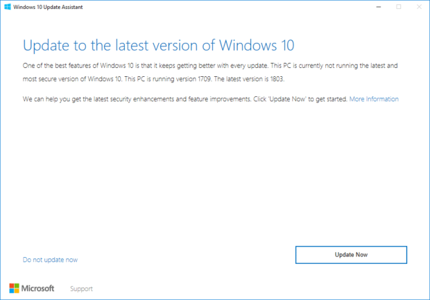 Microsoft is pushing "forcibly" Windows 10 updates